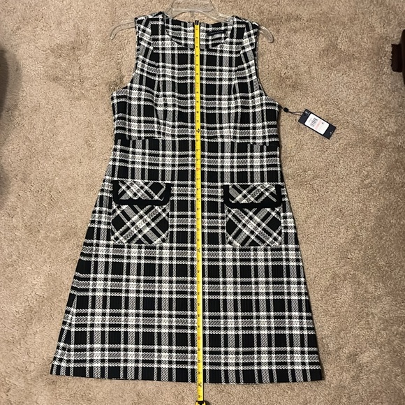NWT Tommy Hilfiger Black Plaid Dress- Size 10 - Picture 13 of 16